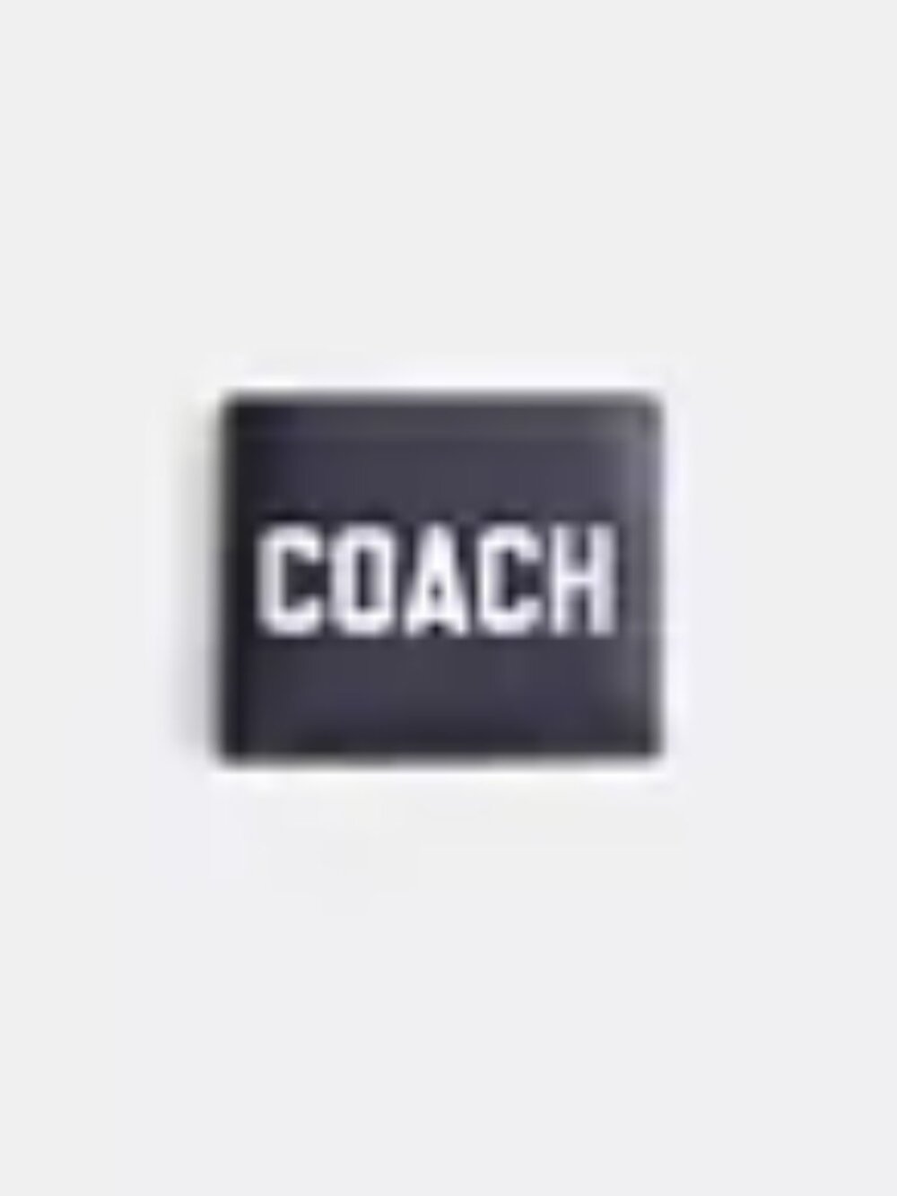 COACH Black Pebbled Leather Bifold Wallet with Removable ID Insert